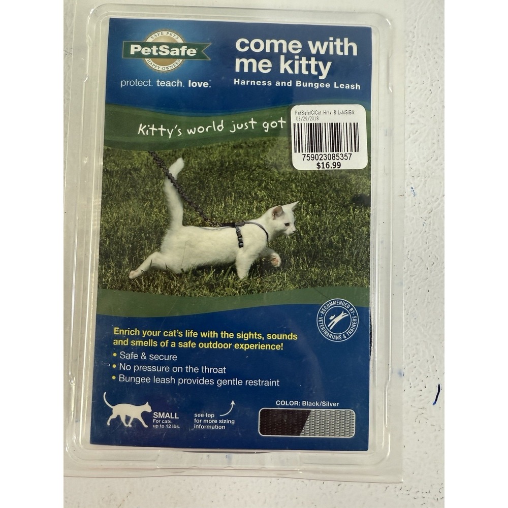 Petsafe Come With Me Kitty Cat Harness & Bungee Leash Size Small